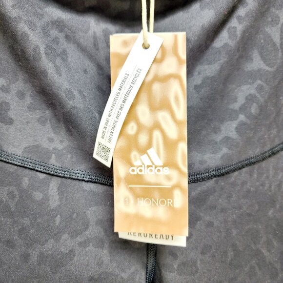 Adidas Womens Leggings flared High-Rise Tight Fit  With Subtle Leopard Print 1X - Picture 9 of 15